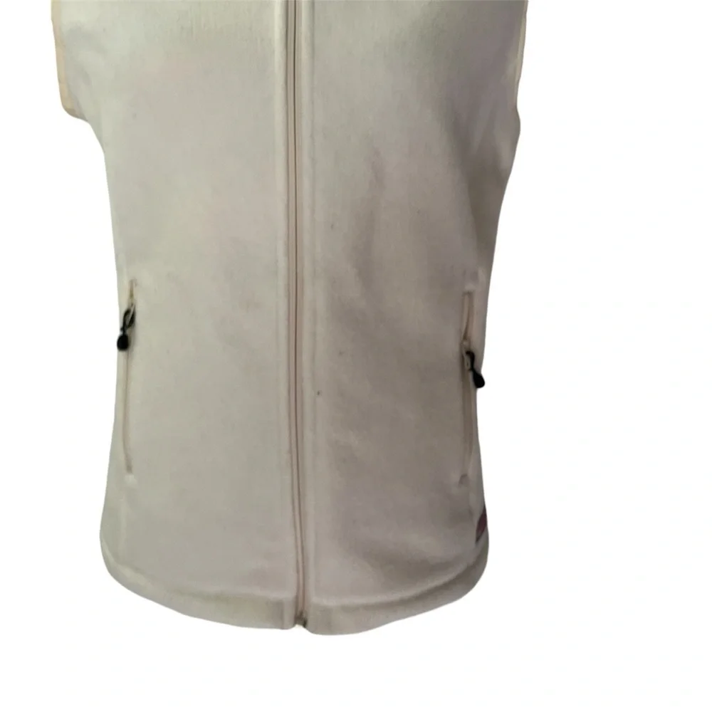 Vineyard Vines Off White Cream Fleece Vest Jacket Size Medium - Picture 3 of 9